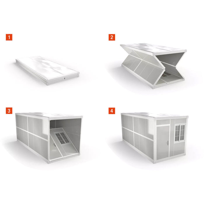 Folding Container Prefab Warehouse Office Fireproof &Amp; Insulated With Electrical System 5800x2500x2390mm 1100kg | Fch Makfry