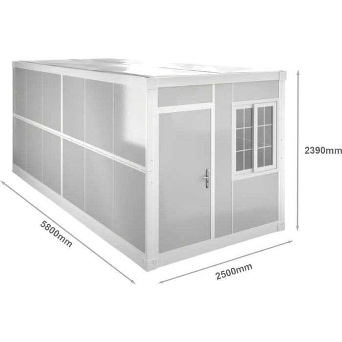Folding Container Prefab Warehouse Office Fireproof &Amp; Insulated With Electrical System 5800x2500x2390mm 1100kg | Fch Makfry