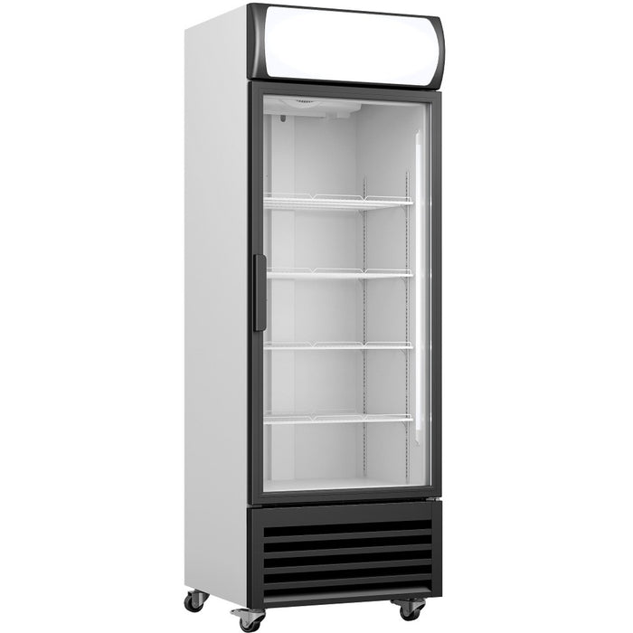 Commercial Display Refrigerator with Glass door & Canopy 530 litres Black |  FCLD70D