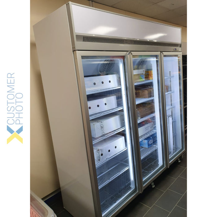 B GRADE Commercial Display freezer 1563 litres Triple hinged doors Top mount |  FF777TOP B GRADE