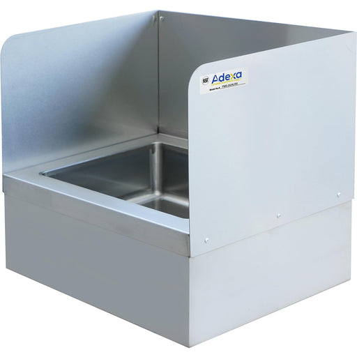 Janitorial Floor Mop Sink with Left & Right & Back Splashes Stainless steel |  FMS2424LRS Makfry