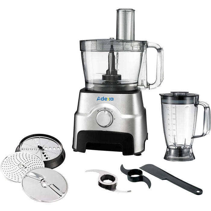Professional Stainless Steel Food Processor with Blender 1000W|  FP407 Makfry