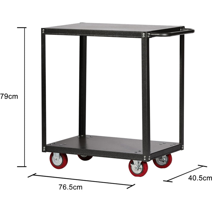 Workshop Utility Trolley Cart 2-Tier 405x765x810mm |  FS302 Makfry