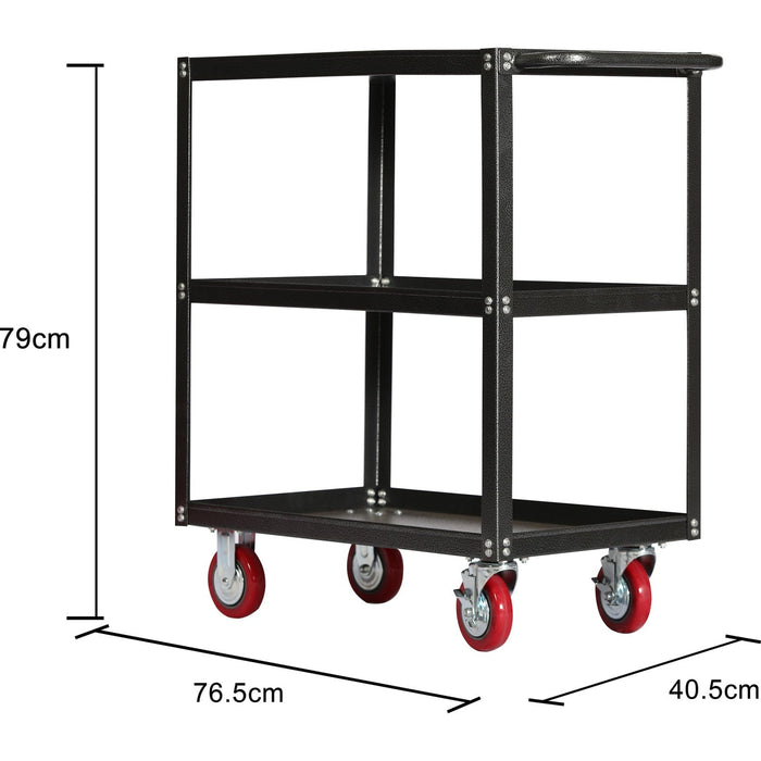 Workshop Utility Trolley Cart 3-Tier 405x765x810mm |  FS303 Makfry