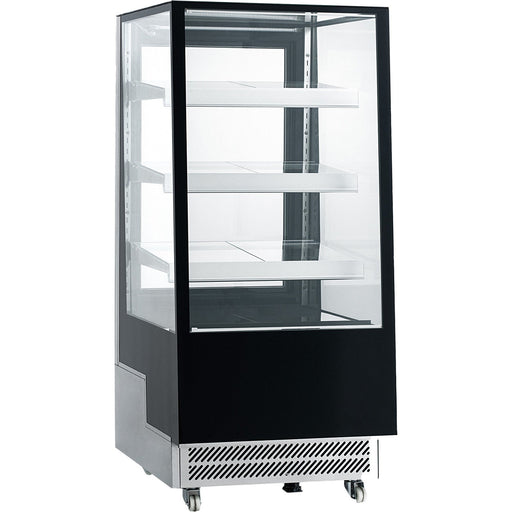 Display Merchandiser Fridge 350 Litres 3 Shelves Black &Amp; Stainless Steel |  Ft300 L Makfry