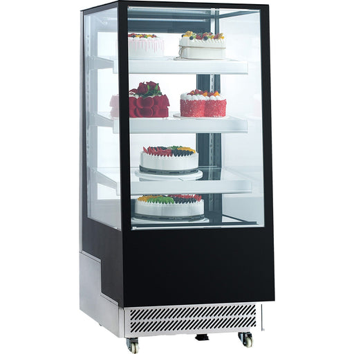 Display Merchandiser Fridge 350 Litres 3 Shelves Black &Amp; Stainless Steel |  Ft300 L Makfry