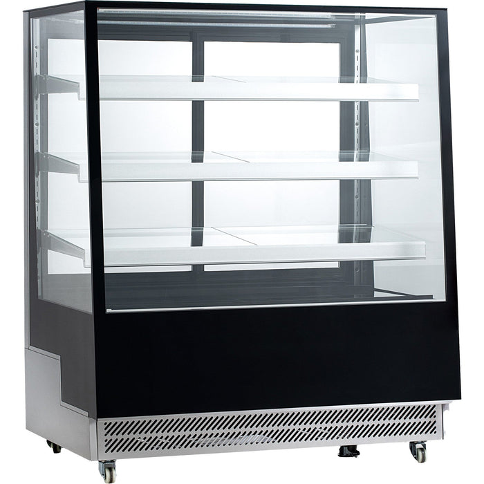 Display Merchandiser Fridge 500 Litres 3 Shelves Black &Amp; Stainless Steel | Ft400 L Makfry