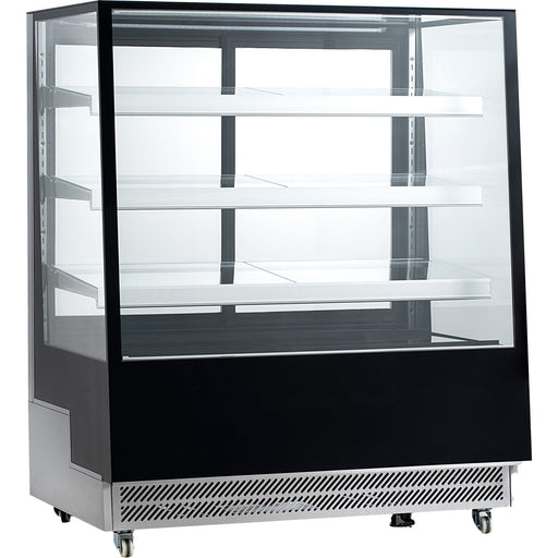 Display Merchandiser Fridge 650 Litres 3 Shelves Black &Amp; Stainless Steel | Ft500 L Makfry