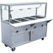 Mobile Servery Steam Table With Cupboard &Amp; Heated Overshelf 4x Gn1/1 | Est4 Swcbsd Ftgsg1960 Makfry