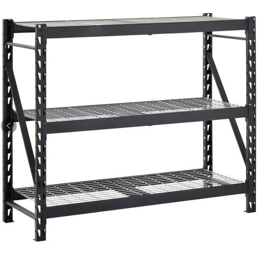 Industrial Heavy Duty Shelving Unit Powder Coated Steel 1960x610x1830mm 3 shelves Black |  FUJI405 Makfry