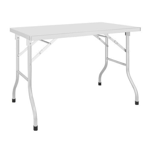 Commercial Folding Work Table Stainless Steel 1200x600x800mm |  FWT126D Makfry