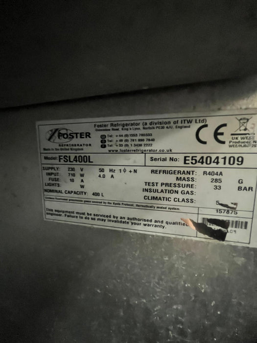 Foster FSL 400 L Slimline Freezer -Refurbished Canmac Refurbished