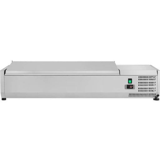 Refrigerated Servery Prep Top 1400mm 6x Gn1/3 Depth 380mm Stainless Steel Lid | Ga514 Makfry
