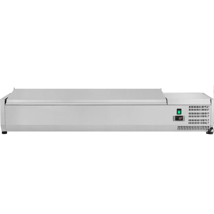 Refrigerated Servery Prep Top 1500mm 6x Gn1/3 Depth 380mm Stainless Steel Lid | Thvd1500/380 Makfry