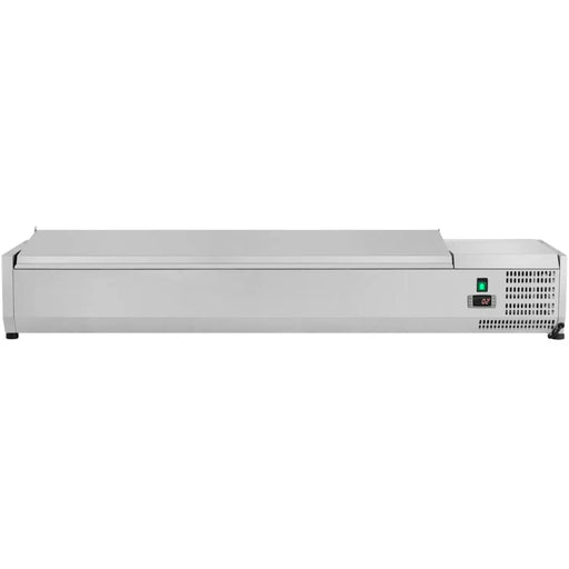 Refrigerated Servery Prep Top 1600mm 7x Gn1/3 Stainless Steel Lid | Ga516 Makfry