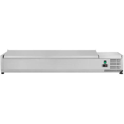 Refrigerated Servery Prep Top 1600mm 7x Gn1/3 Stainless Steel Lid | Thvd1600/380 Makfry
