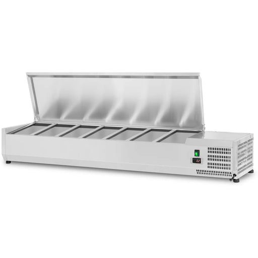 Refrigerated Servery Prep Top 1600mm 7x Gn1/3 Stainless Steel Lid | Thvd1600/380 Makfry