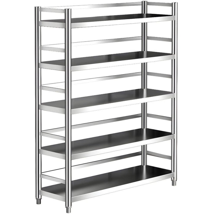 Commercial Shelving Unit 5 Shelves Stainless Steel 1500x500x1810mm |  GEW24 Makfry