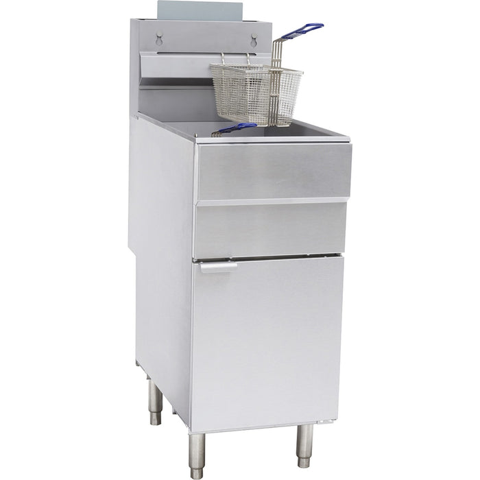 B GRADE Twin Basket Professional Free standing Fryer Natural gas Single tank 36 litres 44kW |  GF150 B GRADE