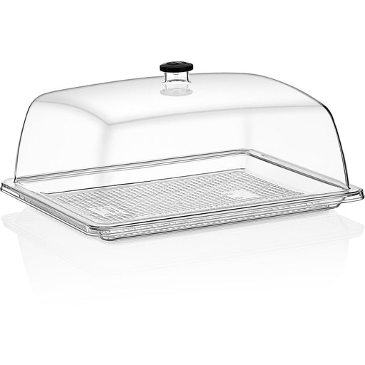 Polycarbonate Gastronorm Tray with Dome Cover GN1/2 Depth 20mm  |  GFT12-GF12 Makfry