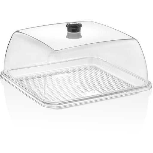 Polycarbonate Tray with Dome Cover 280x280mm Clear |  GFT18-GF18 Makfry