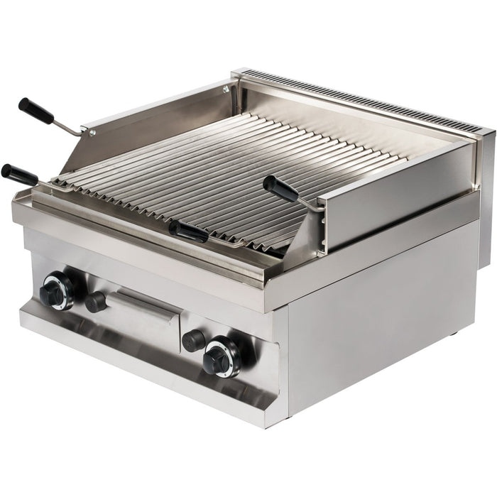 Commercial Gas chargrill 2 zones 9.6kW Table top |  Hotmax 600 GGL606