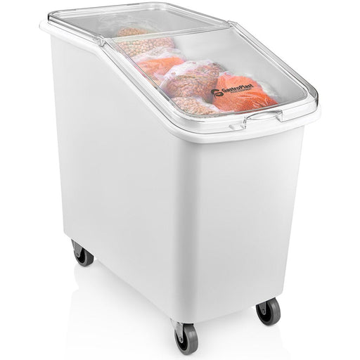 Mobile Ingredient Bin 80 litre Transparent lid |  GIB02 Makfry