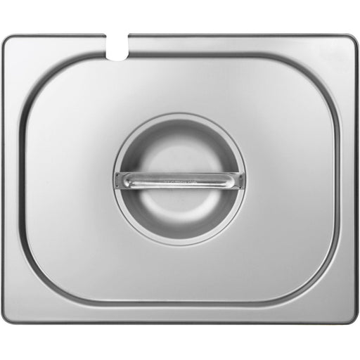 Stainless steel Gastronorm Container Lid with Ladle Recess GN1/2 |  812LN Makfry