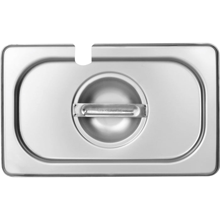 Stainless steel Gastronorm Container Lid with Ladle Recess GN1/4 |  814LN Makfry