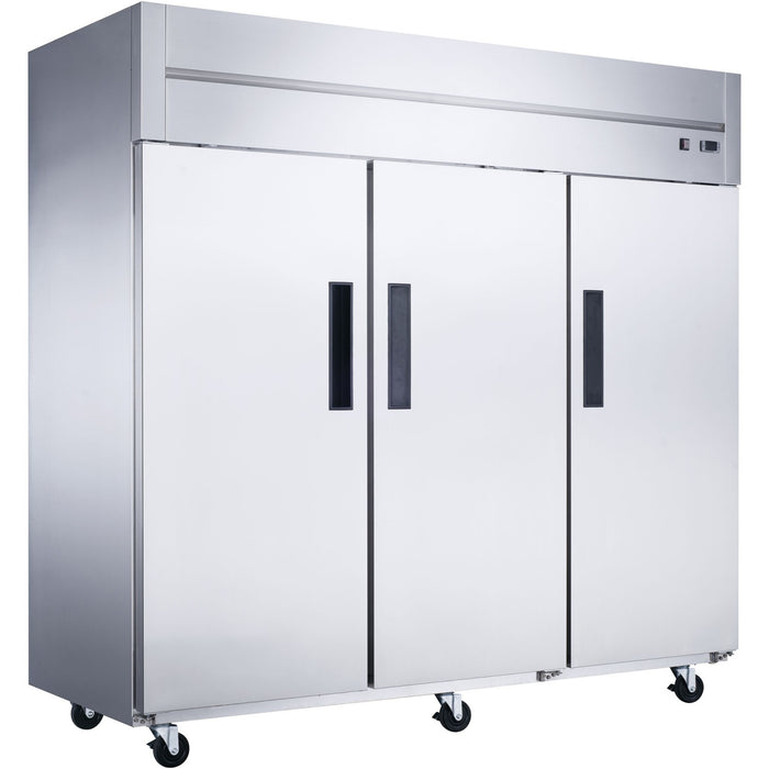 1800lt Commercial Upright Refrigerator Triple Door Stainless Steel |  GN210AR