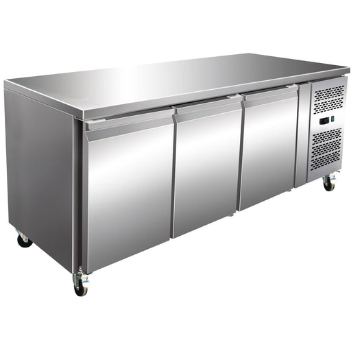 Commercial Freezer Counter Ventilated 3 Doors Depth 600mm | Thsnack3100 Bt Makfry