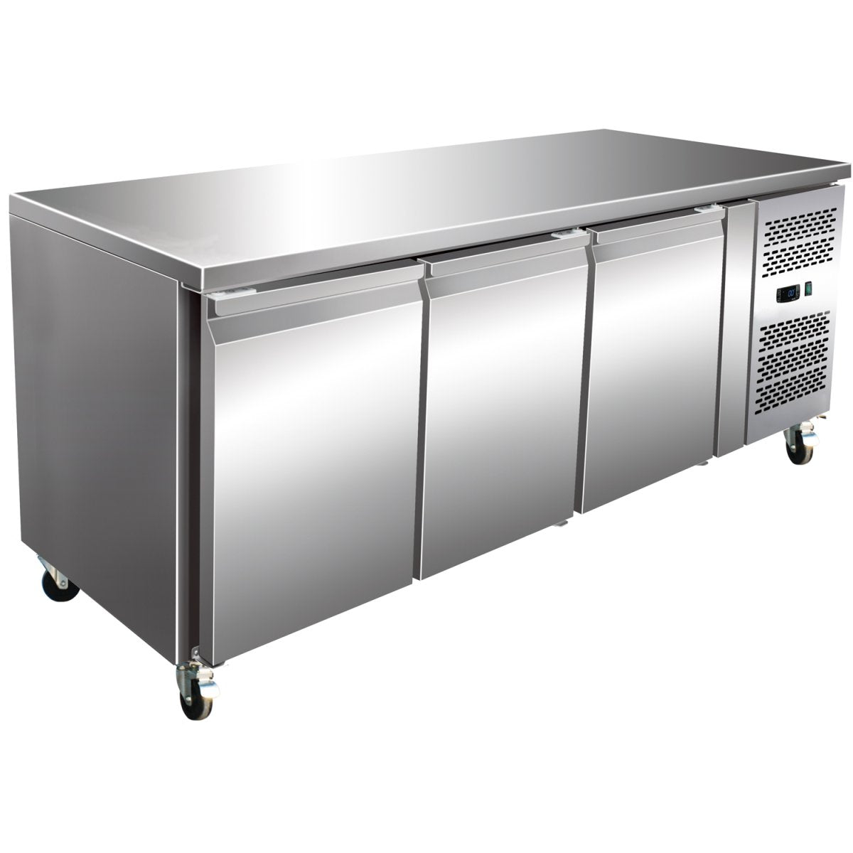 B Grade Commercial Freezer Counter Ventilated 3 Doors Depth 600mm | Fs ...