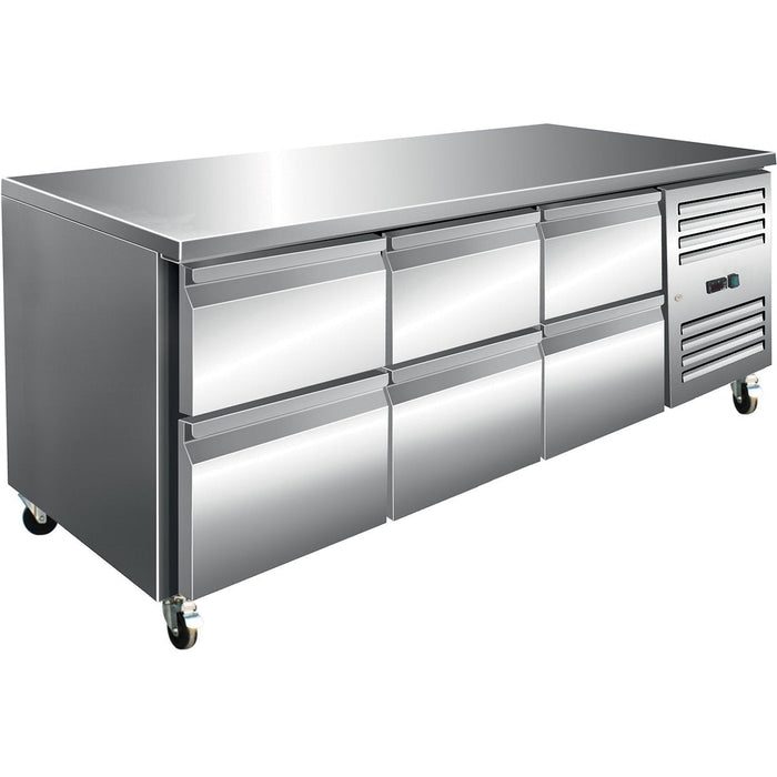 Commercial Refrigerated Counter 6 Drawers Depth 700mm | Thp3160 Tn Makfry