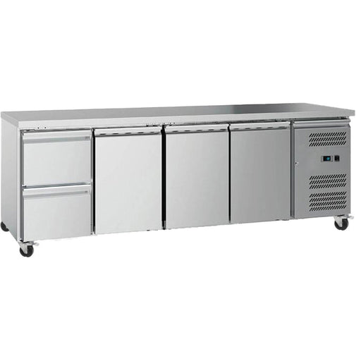 Commercial Refrigerated Counter 3 Doors 2 Drawers Depth 700mm | 2 Drg41 V Makfry