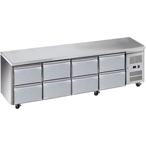 Commercial Refrigerated Counter 8 Drawers Depth 700mm | 8 Drg41 V Makfry