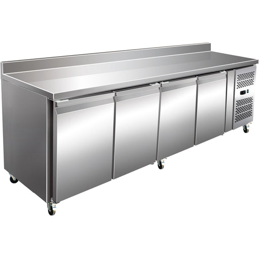 Commercial Refrigerated Counter With Upstand 4 Doors Depth 600mm | Rs42 V Makfry