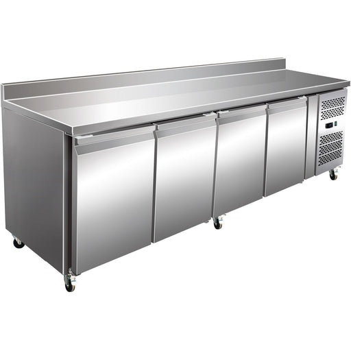 B Grade Commercial Refrigerated Counter With Upstand 4 Doors Depth 600mm | Thsnack4200 Tn B Grade Makfry