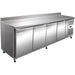 B Grade Commercial Refrigerated Counter With Upstand 4 Doors Depth 600mm | Thsnack4200 Tn B Grade Makfry