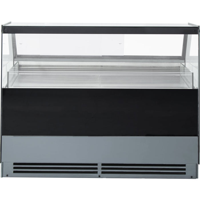 Serve over Deli counter Black front Straight glass front Width 1800mm |  GN1800CK2BLACK