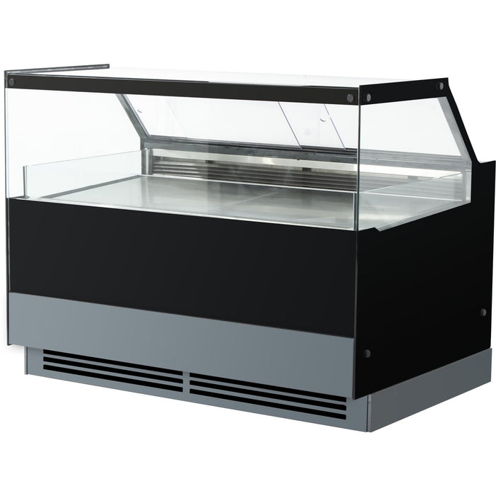 Serve over Deli counter Black front Straight glass front Width 1800mm |  GN1800CK2BLACK