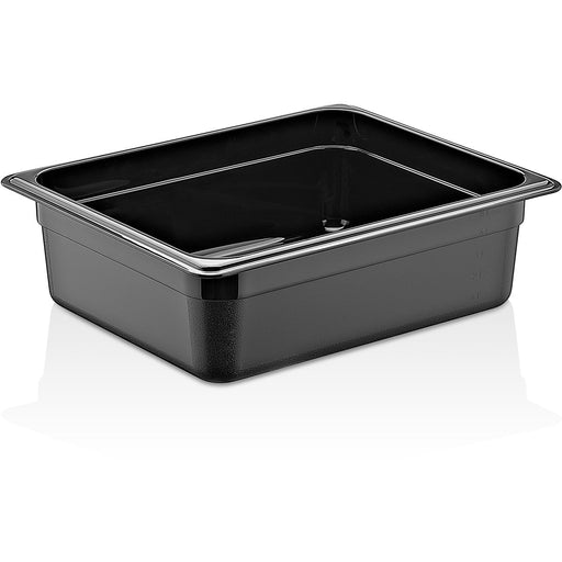Polycarbonate Gastronorm Pan GN1/2 Depth 100mm Black 5 litres |  GNP12100B Makfry