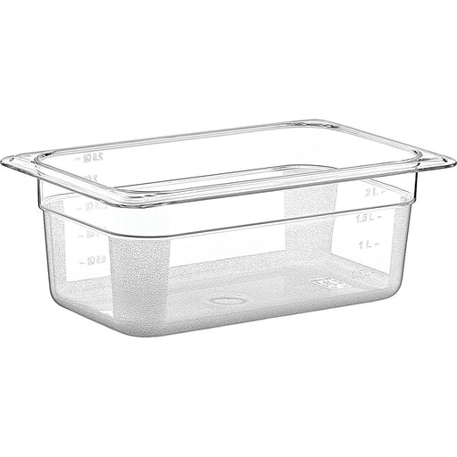 Polycarbonate Gastronorm Pan GN1/4 Depth 100mm 2 litres |  GNP14100 Makfry