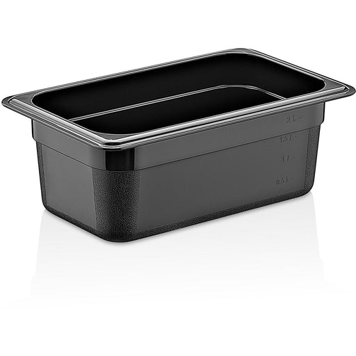 Polycarbonate Gastronorm Pan GN1/4 Depth 150mm Black |  GNP14150B Makfry