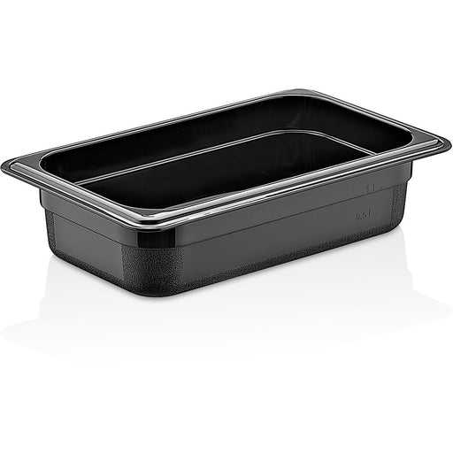 Polycarbonate Gastronorm Pan GN1/4 Depth 65mm Black 1.5 litres |  GNP1465B Makfry
