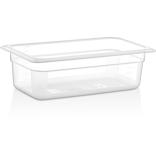 Polypropylene Gastronorm Pan GN1/3 Depth 100mm Clear 3 litres |  GNPP13100 Makfry
