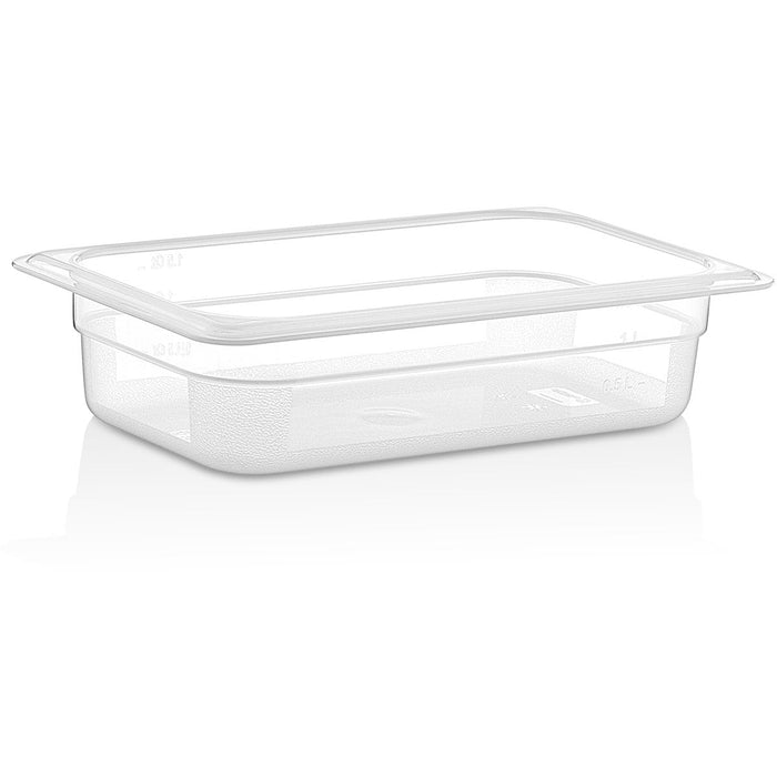 Polypropylene Gastronorm Pan GN1/4 Depth 65mm Clear 1.5 litres |  GNPP1465 Makfry
