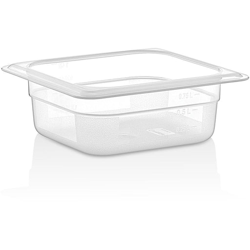 Polypropylene Gastronorm Pan GN1/6 Depth 65mm Clear 0.75 litres |  GNPP1665 Makfry