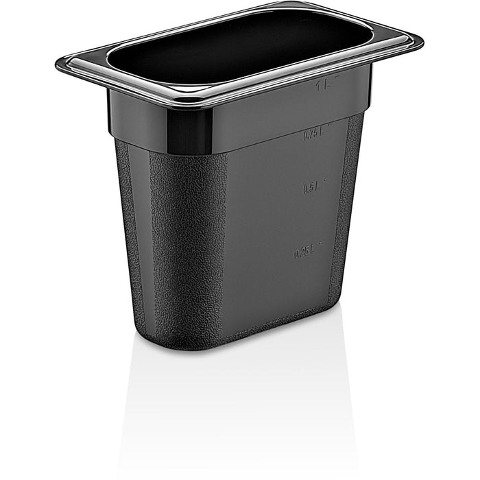 Polycarbonate Gastronorm Pan GN1/9 Depth 150mm Black |  GNP19150B Makfry