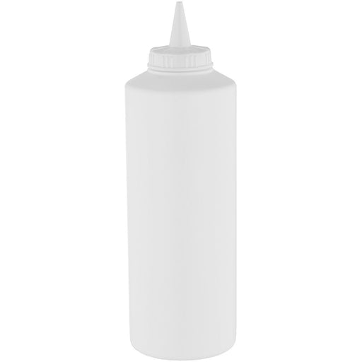 Squeeze Sauce Bottle 750ml/27oz White |  GPS750W Makfry
