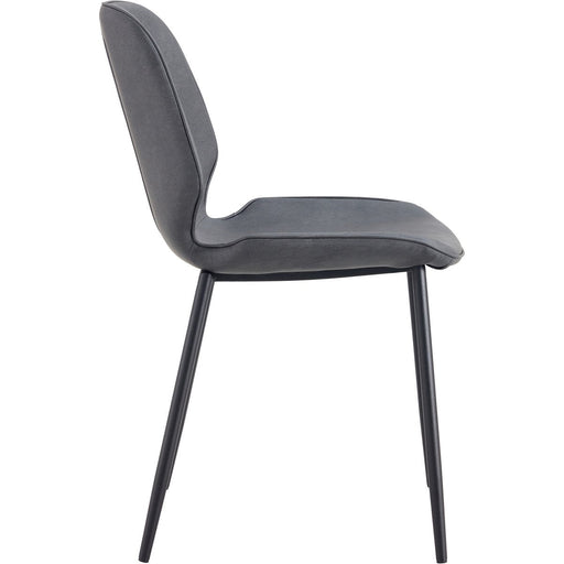 Side Dining Chair PU leather seat Light Grey |  GSYH003LG Makfry